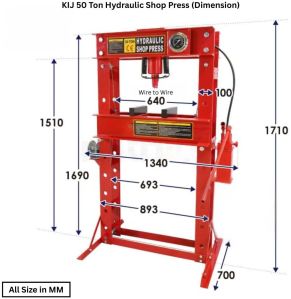 50 Ton Hydraulic Shop Press Machine
