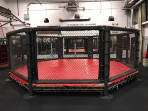 Red Black Mma Fight Cage