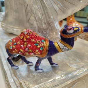 Multicolor Metal Camel Statue