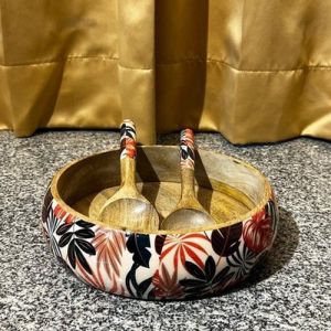 Wooden Epoxy Bowl Spoon Set