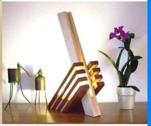 Plain Decorative Wooden Table Lamp