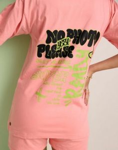 Ladies No Photo Round Neck T-Shirts