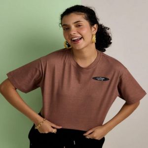 Ladies Brown Crop Top