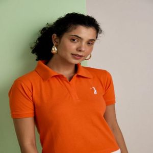 Ladies Orange Polo T-Shirts