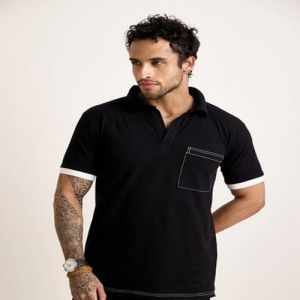 Mens Black Polo T-Shirts