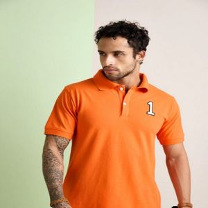 Mens Orange Polo T-Shirts