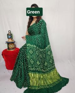 Green Pure Modal Silk Fancy Pallu Dani Saree