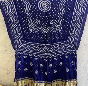 Royal Blue Modal Silk Chandrokhani Dupatta