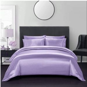 Double Silk Satin Duvet Fitted King Bed Sheet