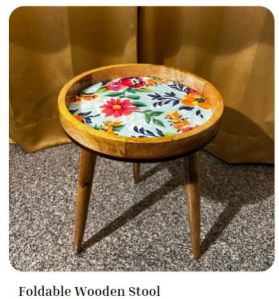 Wooden Folding Stool