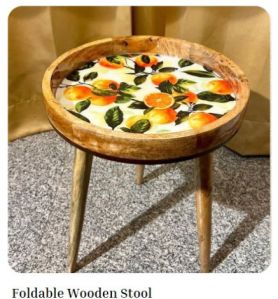 Wooden Folding Stool
