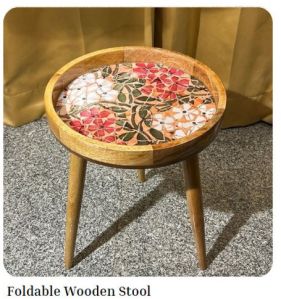 Wooden Folding Stool