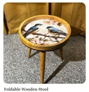 Wooden Folding Stool