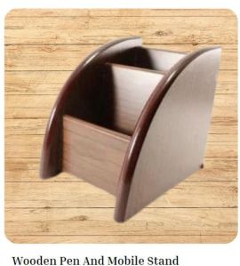 Wooden Pen Holder with Drawer