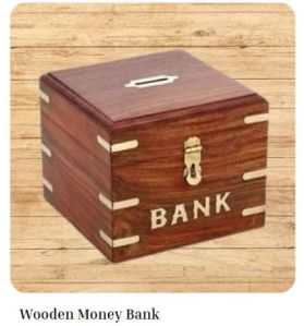 Wooden Money Bank