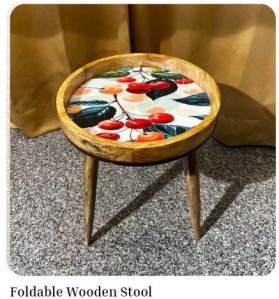 Wooden Folding Stool