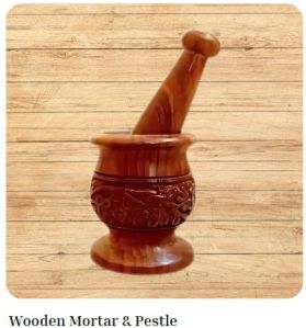 Wooden Mortar and Pestle