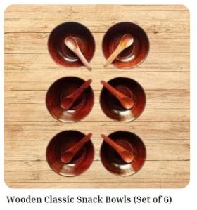Wooden Snack Bowls