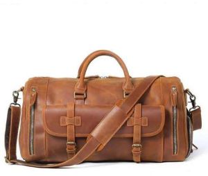 AD01 Anfaal Premium Leather Duffle Bag