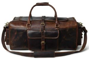 AD07 Anfaal Premium Leather Duffle Bag