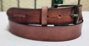 AI/018 Natural Tone Belt with Gold Brass Buckle
