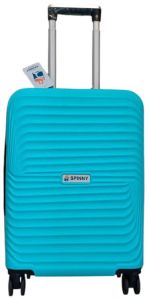 Teal ABS Luggage Trolley Bag