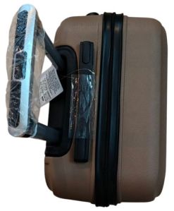 Brown ABS Trolley Bag