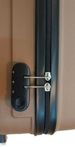 Brown ABS Trolley Bag