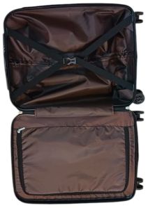 Teal ABS Luggage Trolley Bag