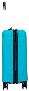 Teal ABS Luggage Trolley Bag