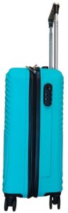Teal ABS Luggage Trolley Bag