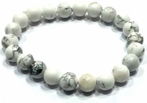Howlite Round Beads Bracelet