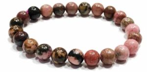 Rhodonite Round Beads Bracelet