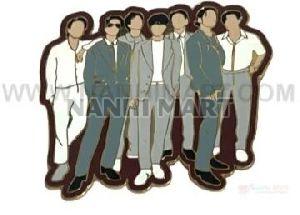 Brass BTS Enamel Lapel Pin