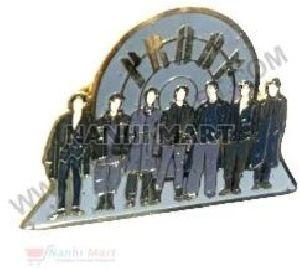 Brass BTS Enamel Lapel Pin
