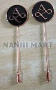 4 Inch Brass Badge Pin