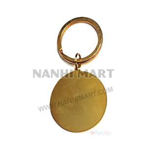 Brass Round Customised Keychain