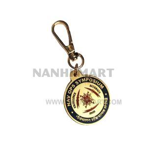 Brass Round Customised Keychain