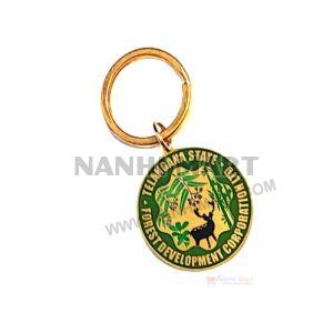 Brass Round Customised Keychain