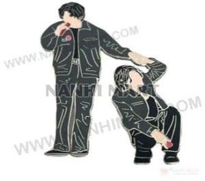 Brass BTS Enamel Lapel Pin