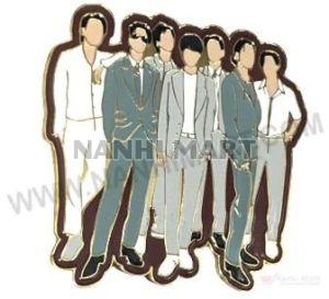 Brass BTS Enamel Lapel Pin