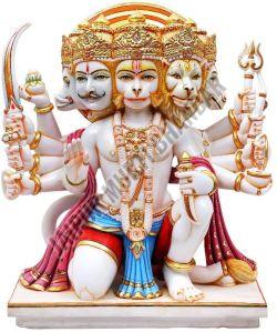 Marble Panchmukhi Hanuman Statue