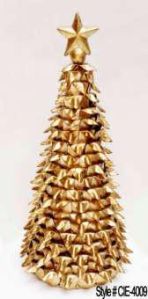 Gold Geometric Christmas Tree