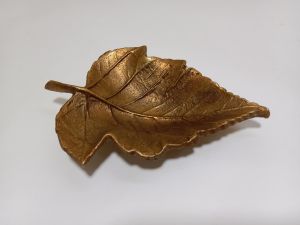 Golden Decorative Leaf Platter