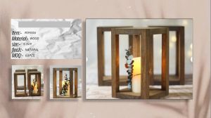 Minimalist Wooden Lantern Set
