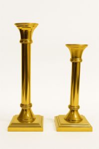 Modern Golden Aluminum Candlestick Holders Set OF 2 Pcs