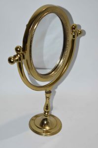 Ornate Golden Round Vanity Mirror