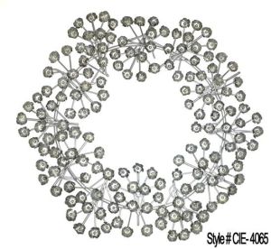Silver Floral Cluster Wreath