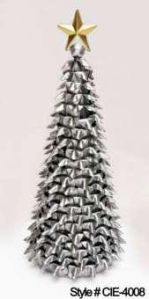 Silver Pleated Christmas Tree