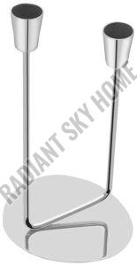 Silver Stainless Steel Candle Holder